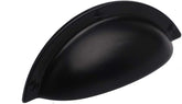 10 Pack Kitchen Cabinet Handles 2.5 Inch Hole Center Bin Cup Drawer Pulls Flat Black
