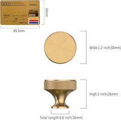 10 Pack Champagne Bronze Cabinet Pulls Knurled Cabinet Knobs Drawer Pulls Brass Cupboard Hardware for Cabinets CK0029
