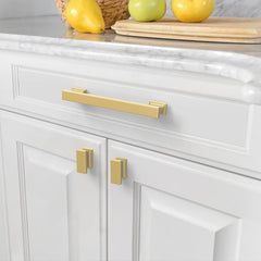 10 Pack Brushed Gold Cabinet Pulls 5 Inch(128mm) Hole Center Kitchen Cabient Hardware Gold Cabinet Handles Drawer Pulls