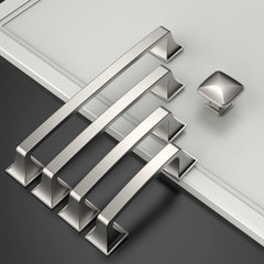 10 Pack Brushed Satin Nickel 5 Inch(128mm) Hole Centers Kitchen Cabinet Pulls Hardware Kitchen Handles for Cabinets