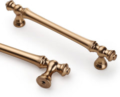 10 Pack 5 Inch(128mm) Champagne Bronze Kitchen Cabinet Handles,Brushed Brass Cabinet Pulls Kitchen Cabinet Hardware