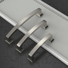 10 Pack 5 Inch(128mm) Hole Centers Kitchen Cabinet Handles, Brushed Satin Nickel Cabinet Pulls Kitchen Cabinet Hardware