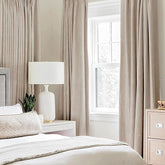 100% Blackout Linen Textured Curtains for Bedroom Solid Thermal Insulated Natural Beige Grommet Room Darkening