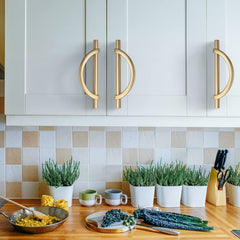10 Pack Brushed Gold Cabinet Pulls 5 Inch(128MM) Hole Centers Kitchen Cabinet Handles Hardware Kitchen Handles for Cabinets Cupboard Handles Drawer Pulls