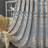 1 Pair European Semi-Sheer Curtains for Living Room Bedroom Embroidered Hollow Luxury Curtains
