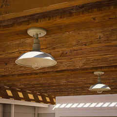 10"" inch Chic in Grey Finish Semi Flush Mount Ceiling Light Stylish Metal Fixture for Indoor and Outdoor Spaces