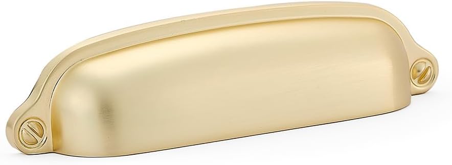 10 Pack Bin Cup Handle Pulls,Vintage Drawer Pulls,Cabinet Hardware,Shell Handle,3.78 Inch Brushed Gold