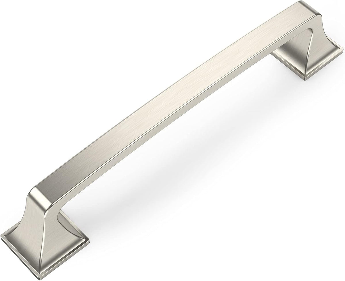 10 Pack Brushed Satin Nickel 5 Inch(128mm) Hole Centers Kitchen Cabinet Pulls Hardware Kitchen Handles for Cabinets