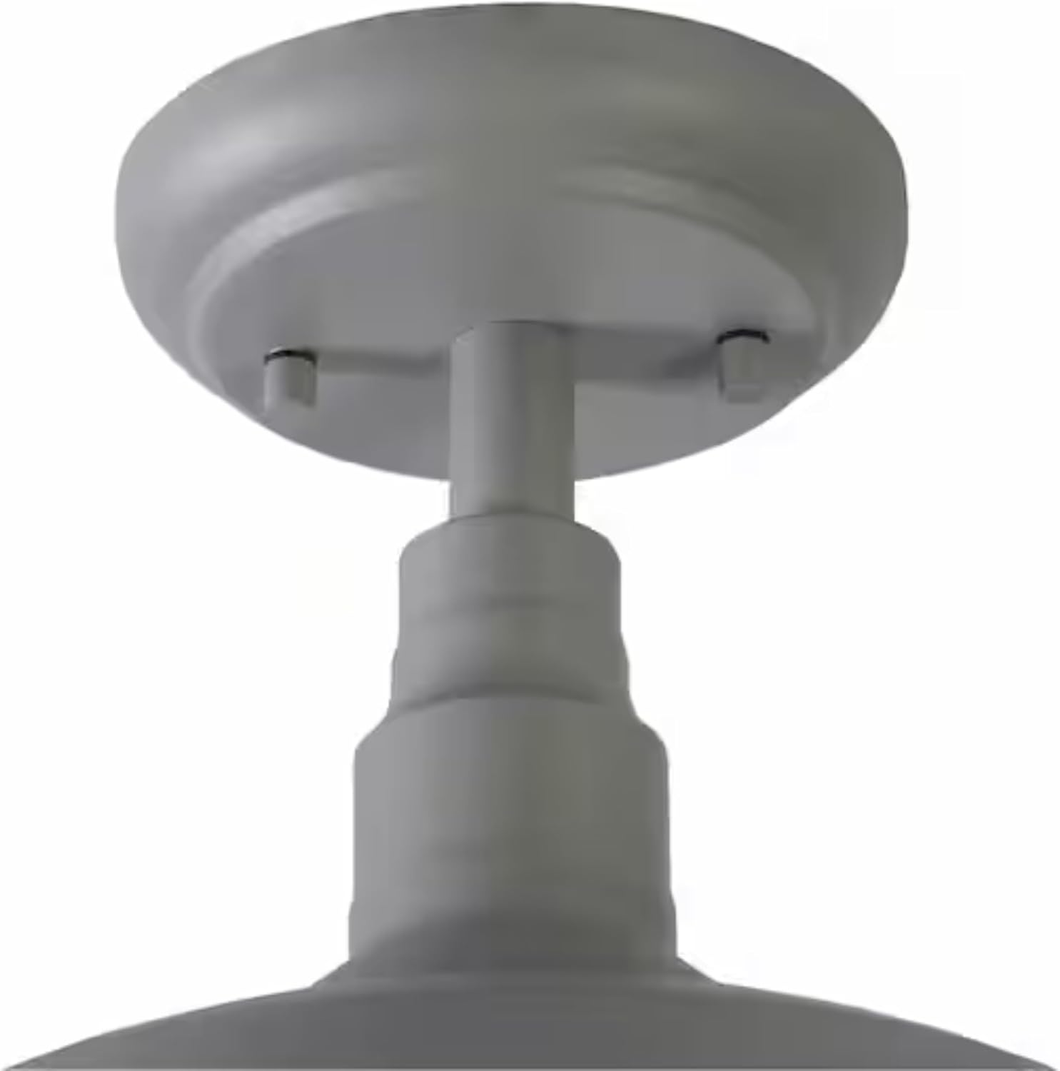 10"" inch Chic in Grey Finish Semi Flush Mount Ceiling Light Stylish Metal Fixture for Indoor and Outdoor Spaces