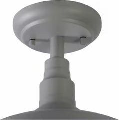10"" inch Chic in Grey Finish Semi Flush Mount Ceiling Light Stylish Metal Fixture for Indoor and Outdoor Spaces