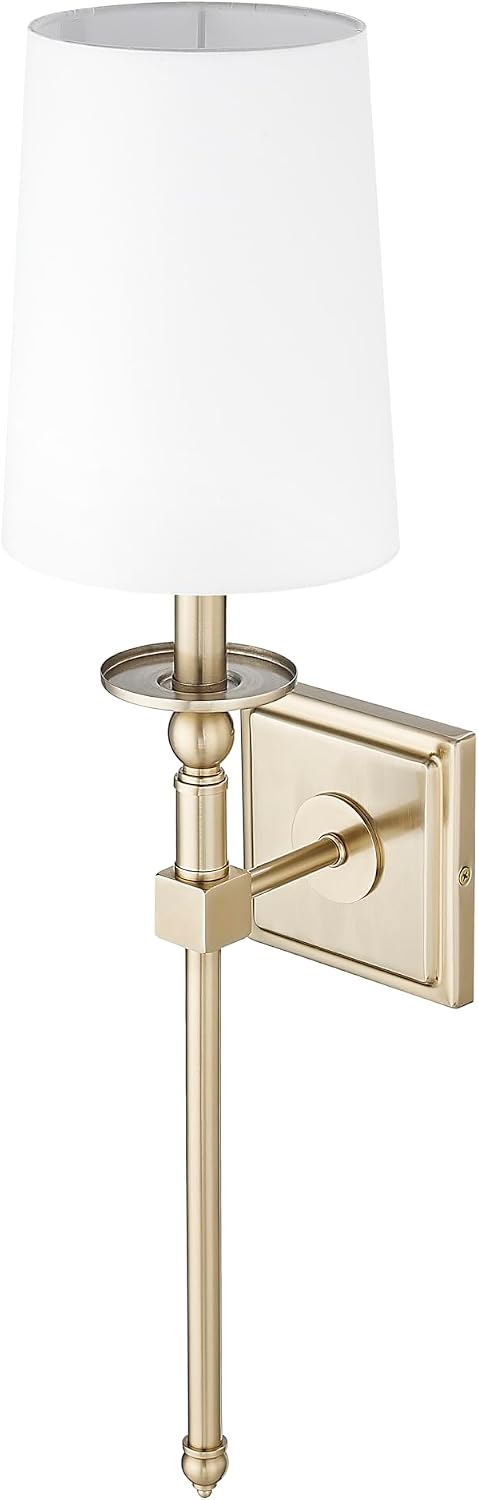 1 Light Wall Sconce 26 Inches Tall and 6.5 Inches Wide - Modern Gold