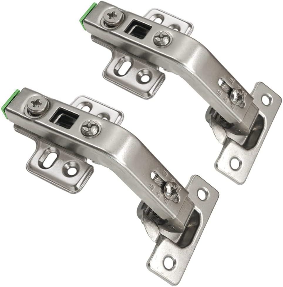10-Pack Lazy Susan Cabinet Hinges, Full Overlay Concealed European Style for Outer Corner Door, 3D Adjustable Clip-On