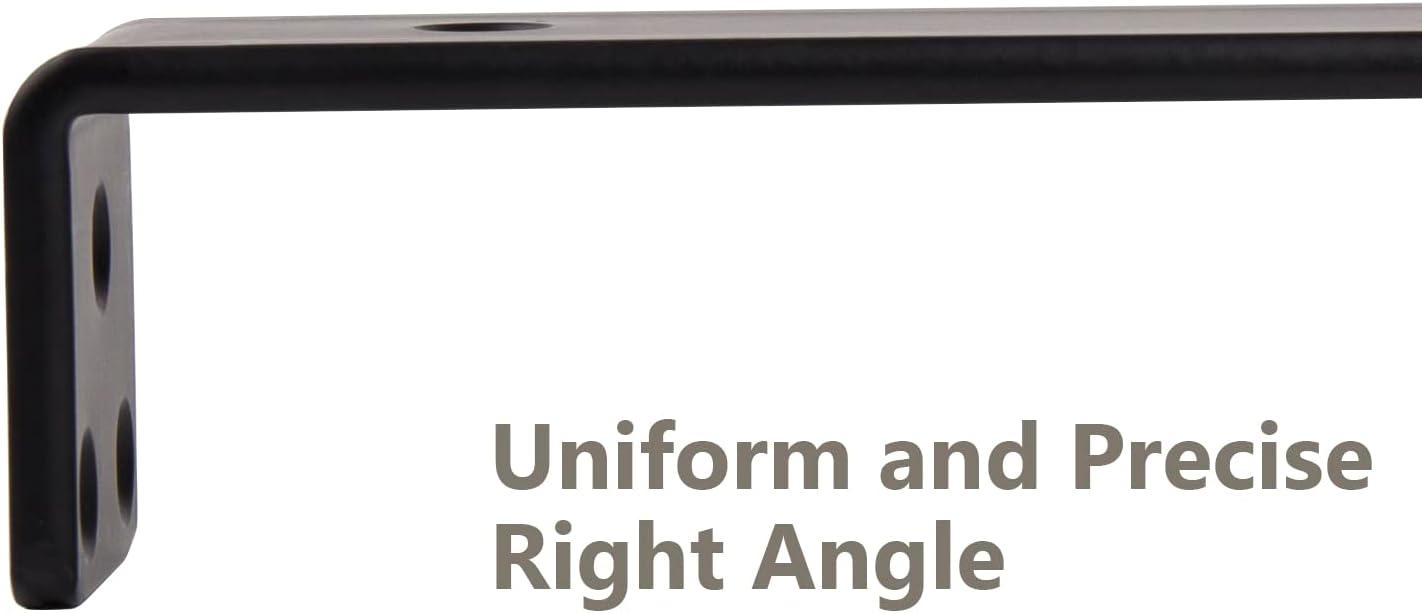 10 Inch Floating Shelf Brackets, Heavy Duty Hidden Bracket for Wall, Mantel, Bookshelves, Black Powder Coated Steel