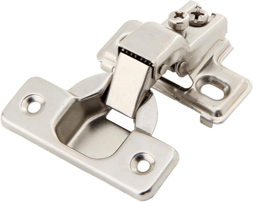 1/2 inch Overlay Concealed Cabinet Hinges, Self-Closing Short Arm European Hinge for Face Frame Cabinets, 105Deg