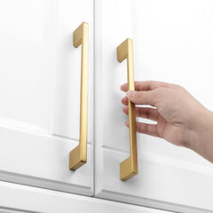 10 Pack 6-1/4 Inch Brushed Gold Kitchen Cabinet Pulls Gold Cabinet Handles Gold Cabinet Hardware Cabinets Drawer P01
