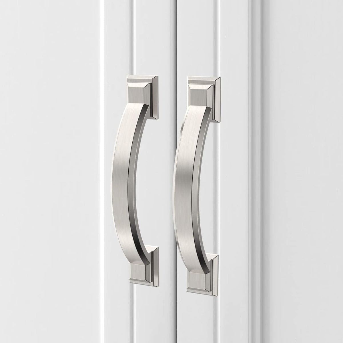 10 Pack 3 Inch(76mm) Brushed Satin Nickel Kitchen Cabinet Handles, Cabinet Pulls Kitchen Cabinet Hardware Drawer Pulls