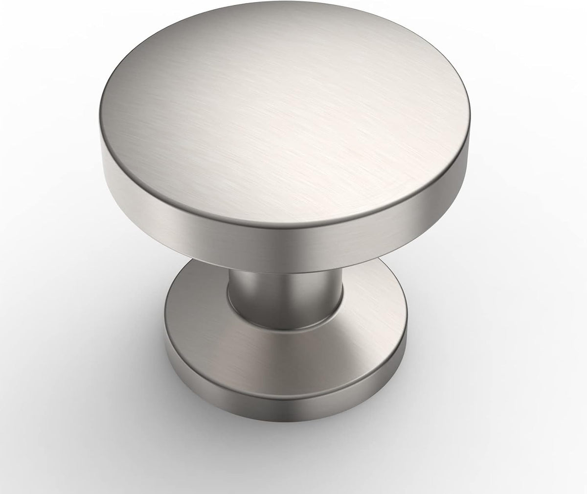 10 Pack Brushed Satin Nickel Cabinet Knobs 1.2 Inch(30mm) Single Hole Cabinet Handles Round Dresser Knobs Drawer Knob