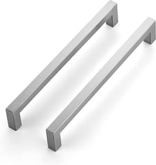 10 Pack 8 Inch Kitchen Square Cabinet Handles Satin Nickel Pulls Brushed Nickel Kitchen Cabinet Hardware Handles Drawer