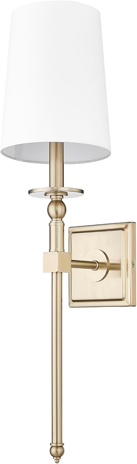 1 Light Wall Sconce 26 Inches Tall and 6.5 Inches Wide - Modern Gold