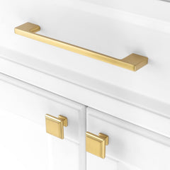 10 Pack 6-1/4 Inch Brushed Gold Kitchen Cabinet Pulls Gold Cabinet Handles Gold Cabinet Hardware Cabinets Drawer P01