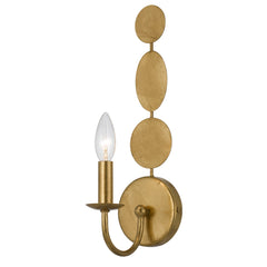 1 Light Antique Gold Eclectic Industrial Glam Sconce - C193-541-GA
