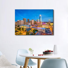 1 panel Canvas Wall Art Decor Oklahoma City Picture Printing Wall Art City Skyline Theme Poster Prints on Canvas Home