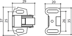 10 Pack Hardware Roller Wheel Spring Cabinet Furniture Closet Door Catch Latch Holder in Zinc Finish with Screws, ROKRC