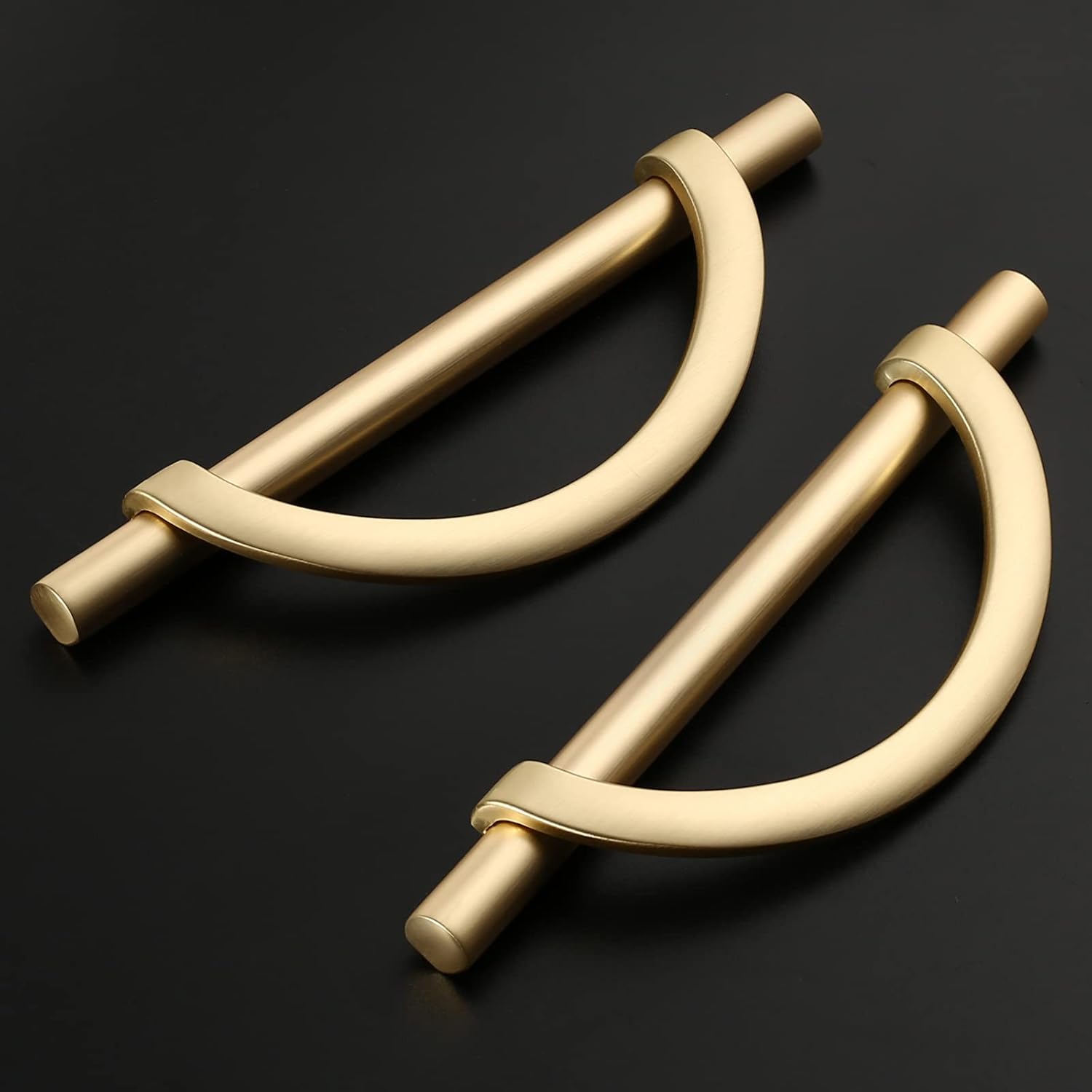 10 Pack Brushed Gold Cabinet Pulls 5 Inch(128MM) Hole Centers Kitchen Cabinet Handles Hardware Kitchen Handles for Cabinets Cupboard Handles Drawer Pulls