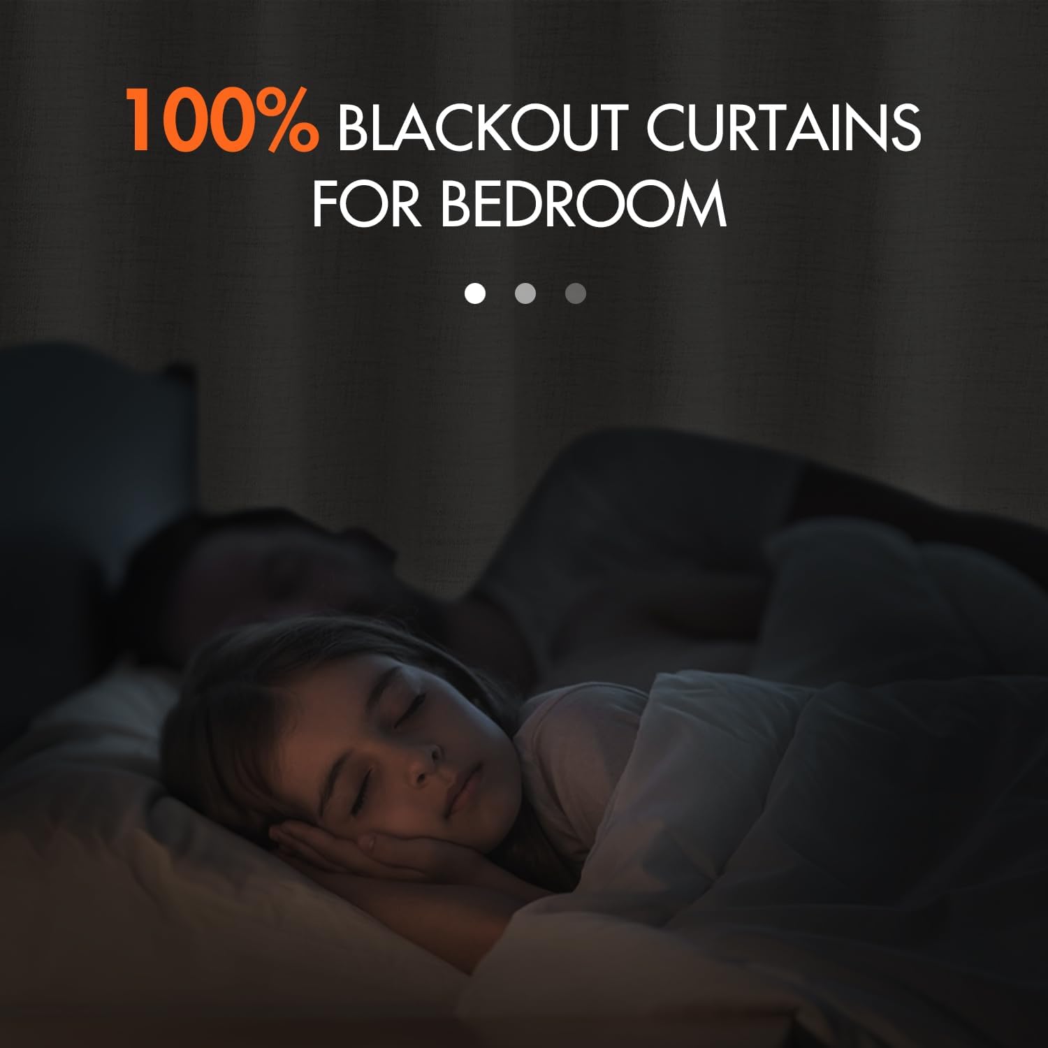 100% Blackout Curtains Linen Curtains & Drapes 2 Panels Set for Bedroom Back Tab Living Room Darkening