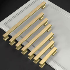 10 Pack Brushed Gold Cabinet Pulls 5 Inch(128mm) Hole Center Kitchen Cabient Hardware Gold Cabinet Handles Drawer Pulls