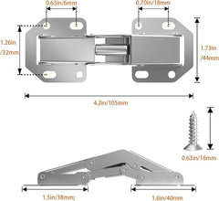 10-Pack Hidden Hinges Doors Frameless Cabinet Hinges Concealed Surface Mount Cabinet Hinges