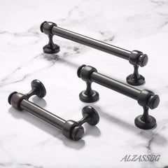 10 Pack Oil Rubbed Bronze Cabinet Pulls, 5 Inch(128mm) Hole Centers Cabinet Handles Kitchen Hardware Straight Bar for Cabinets and Drawer AL3082ORB