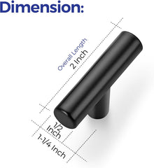 10 Pack 2 inch Cabinet Pulls Matte Black Stainless Steel Kitchen Drawer Pulls Cupboard Handles Cabinet Handles