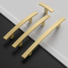 10 Pack Brushed Gold Cabinet Knobs Single Hole Cabinet Handles 2 Inch Solid Zinc Alloy Cupboard Drawer Knobs Kitchen