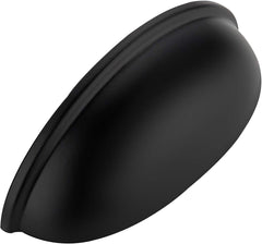 10 Pack 3" Drawer Pulls Flat Black Cabinet Cup Pulls Kitchen Hardware Cabinet Handles Drawer Handles Knobs 3 inch Hole