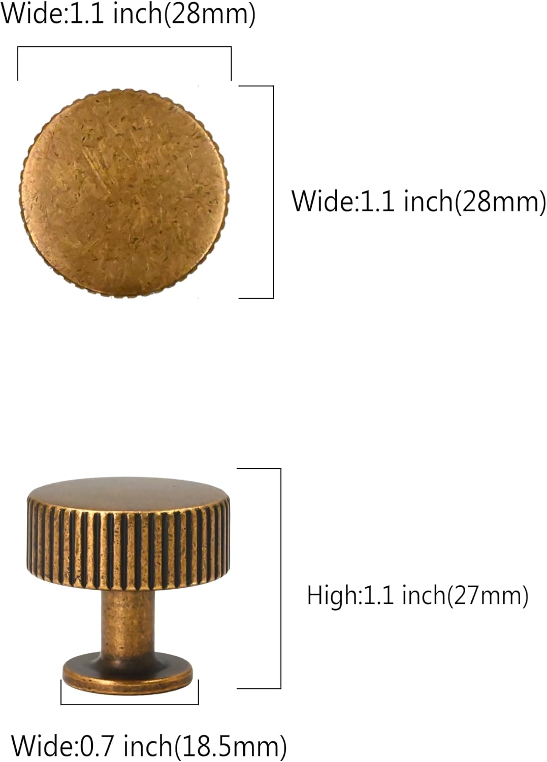 10 Pack Antique Brass Kitchen Cabinet Knobs Cabinet Hardware Zinc Knobs Drawers