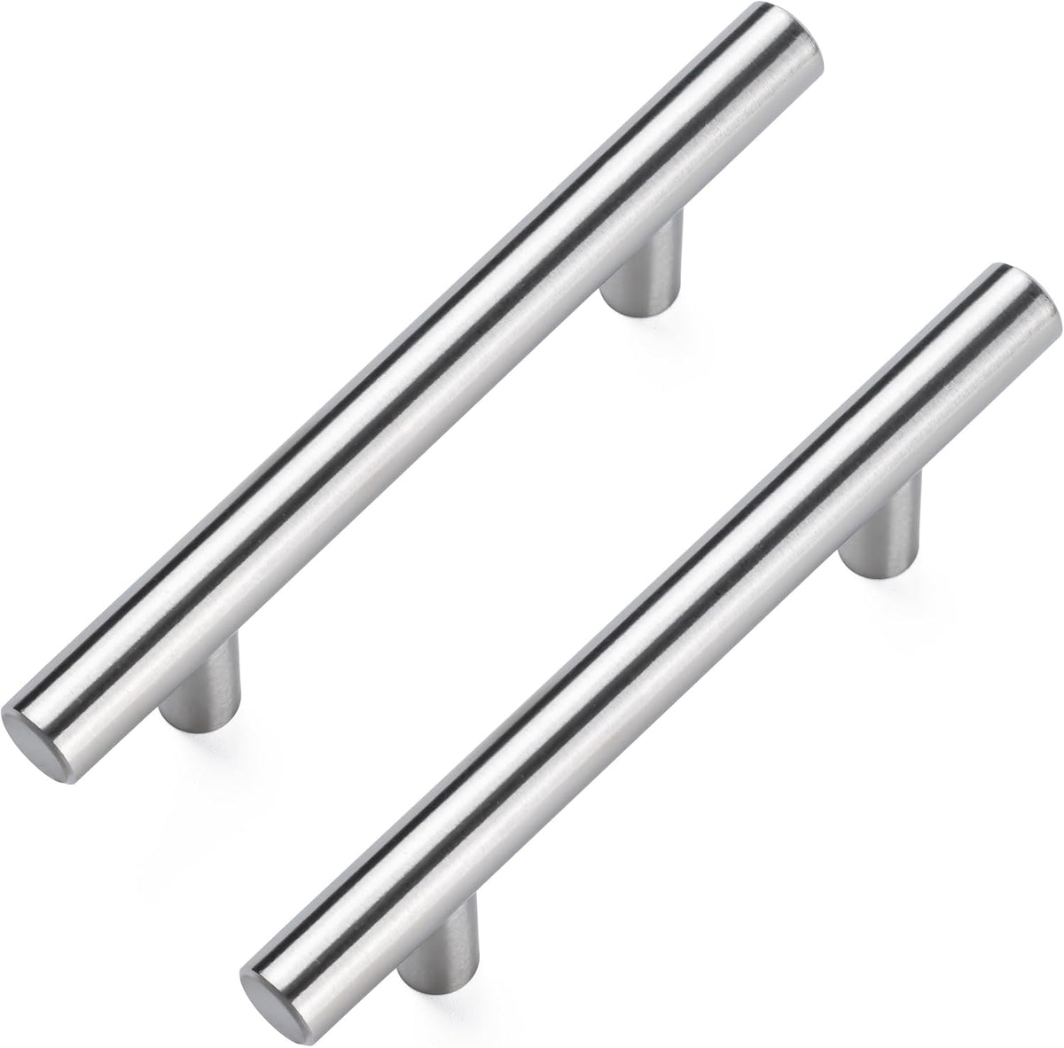 10 Pack Cabinet Pulls Brushed Nickel Stainless Cabinet Handles, and Bathroom Cabinets, 5 Inch Length, 3 Inch Hole Center