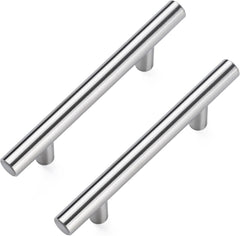 10 Pack Cabinet Pulls Brushed Nickel Stainless Cabinet Handles, and Bathroom Cabinets, 5 Inch Length, 3 Inch Hole Center