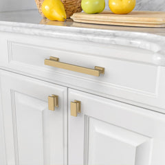 10 Pack Champagne Bronze Cabinet Pulls 5 Inch(128mm) Hole Center Kitchen Cabient Hardware Brushed Brass Cabinet Handles