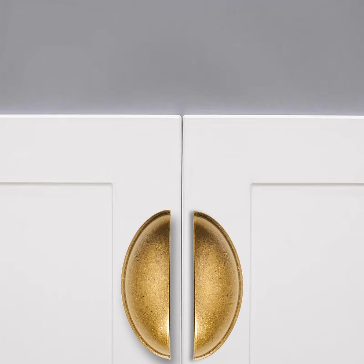 10 Pack 3" Drawer Pulls Antique Brass Cabinet Cup Pulls Kitchen Hardware Cabinet Handles Drawer Handles Knobs 3 inch