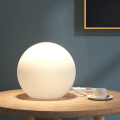 10 Inch Ball Table Lamp with Glass Shade, Ball Light Bookshelf Lamp and Bedroom Bookshelf Reading Decoration
