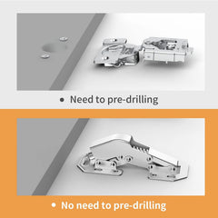 10 Pack 90 Degree Soft Close Surface Mount Spring Hinges, Easy Installation No Pre-drilled, Noiseless Frameless Hidden