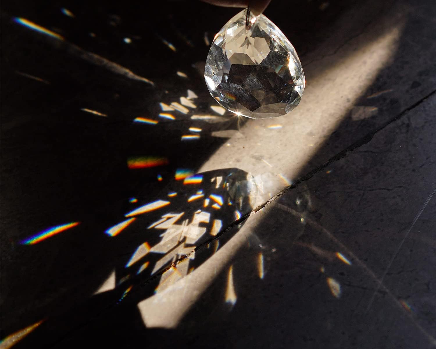 10 Pcs 50mm Clear Crystal Teardrop Pendants Chandelier Parts - Clear Crystal Teardrop Prisms Pendants 50mm Chandelier