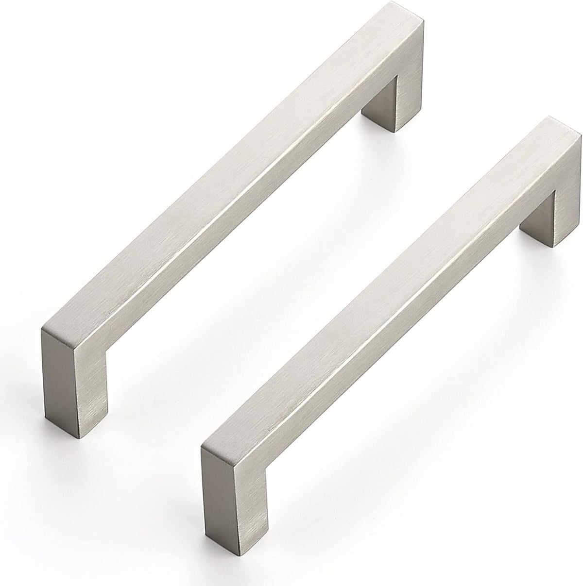 10 Pack 5 Inch Kitchen Square Cabinet Handles Satin Nickel Pulls Brushed Nickel Kitchen Cabinet Hardware Handles Drawer