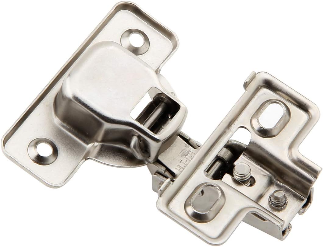 1/2 inch Overlay Concealed Cabinet Hinges, Self-Closing Short Arm European Hinge for Face Frame Cabinets, 105Deg