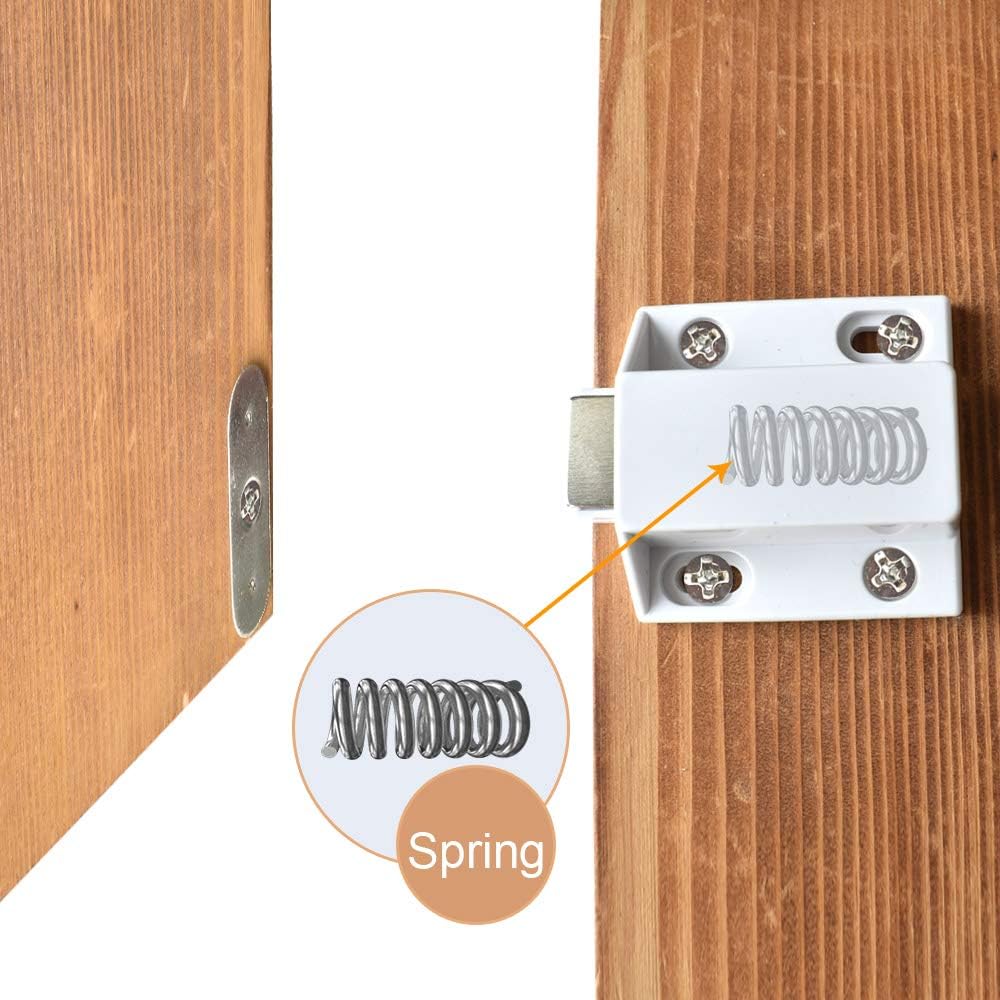 10 Pack Magnetic Push Latch Catch Push to Open Latch Pressure Touch Release Cabinet Catch for Doors Drawers Release