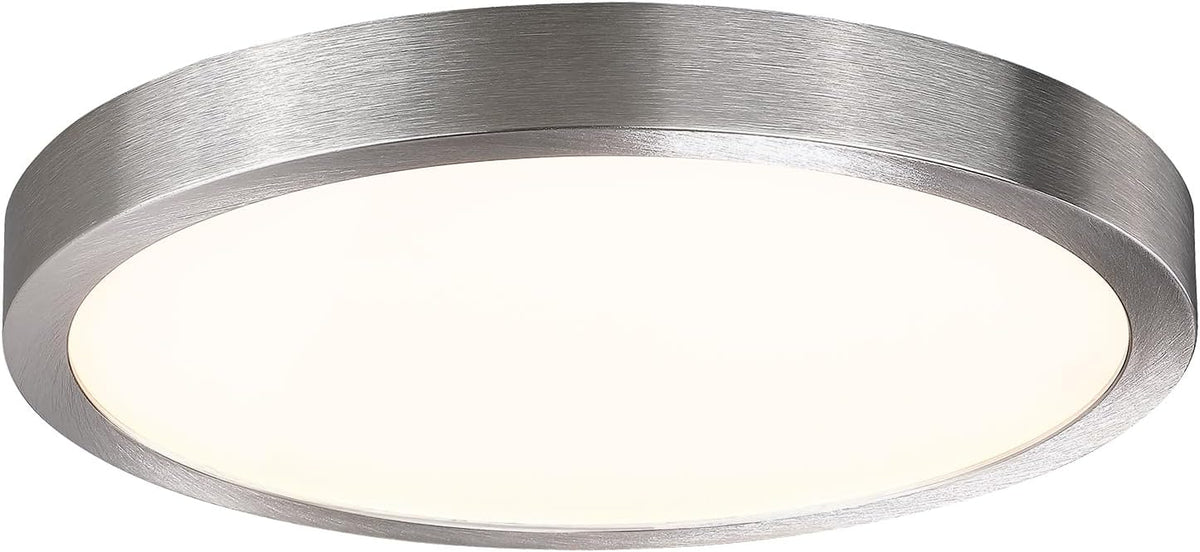 10 Inch LED Flush Mount Ceiling Light Fixture, Super Slim Flush Mount Light , Metal and Glass LED Ceiling Light for