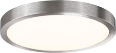 10 Inch LED Flush Mount Ceiling Light Fixture, Super Slim Flush Mount Light , Metal and Glass LED Ceiling Light for