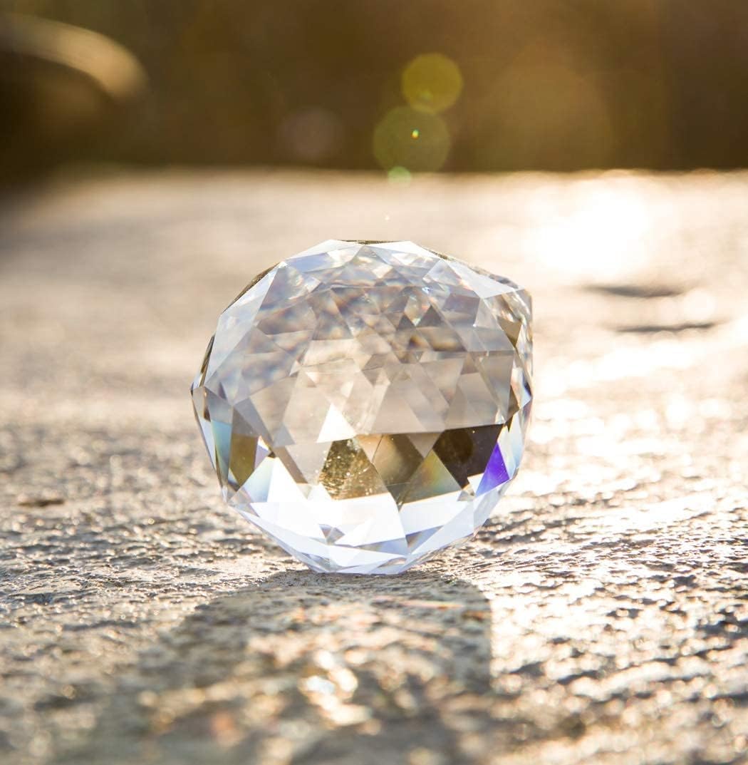 10 Pcs 30mm Clear Crystal Ball Prism Chandelier Ceiling Lamp Pendants Decor - Crystal Ball Prism Pendants 30mm Clear