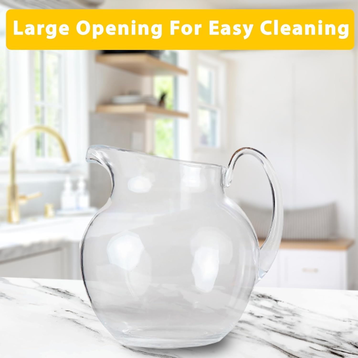 100 oz Shatterproof Plastic Pitcher, the Large Capacity Makes it Excellent for Parties, Both Indoor and Outdoor, Clear